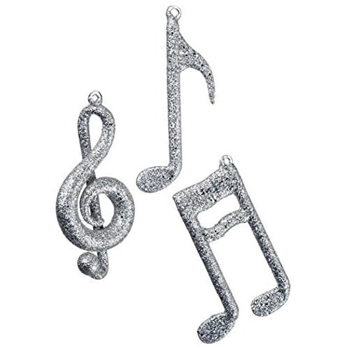 Red and White Treble Clef Resin Stone Christmas Tree Ornament Red and White Treble Clef Resin Stone Christmas Tree Ornament